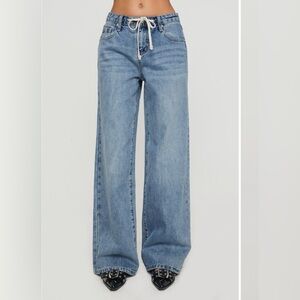 Princess Polly Light Blue Flare Jeans